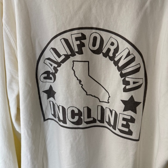California Incline French Terry Cream Logo Sweatshirt - XL New - Picture 3 of 9